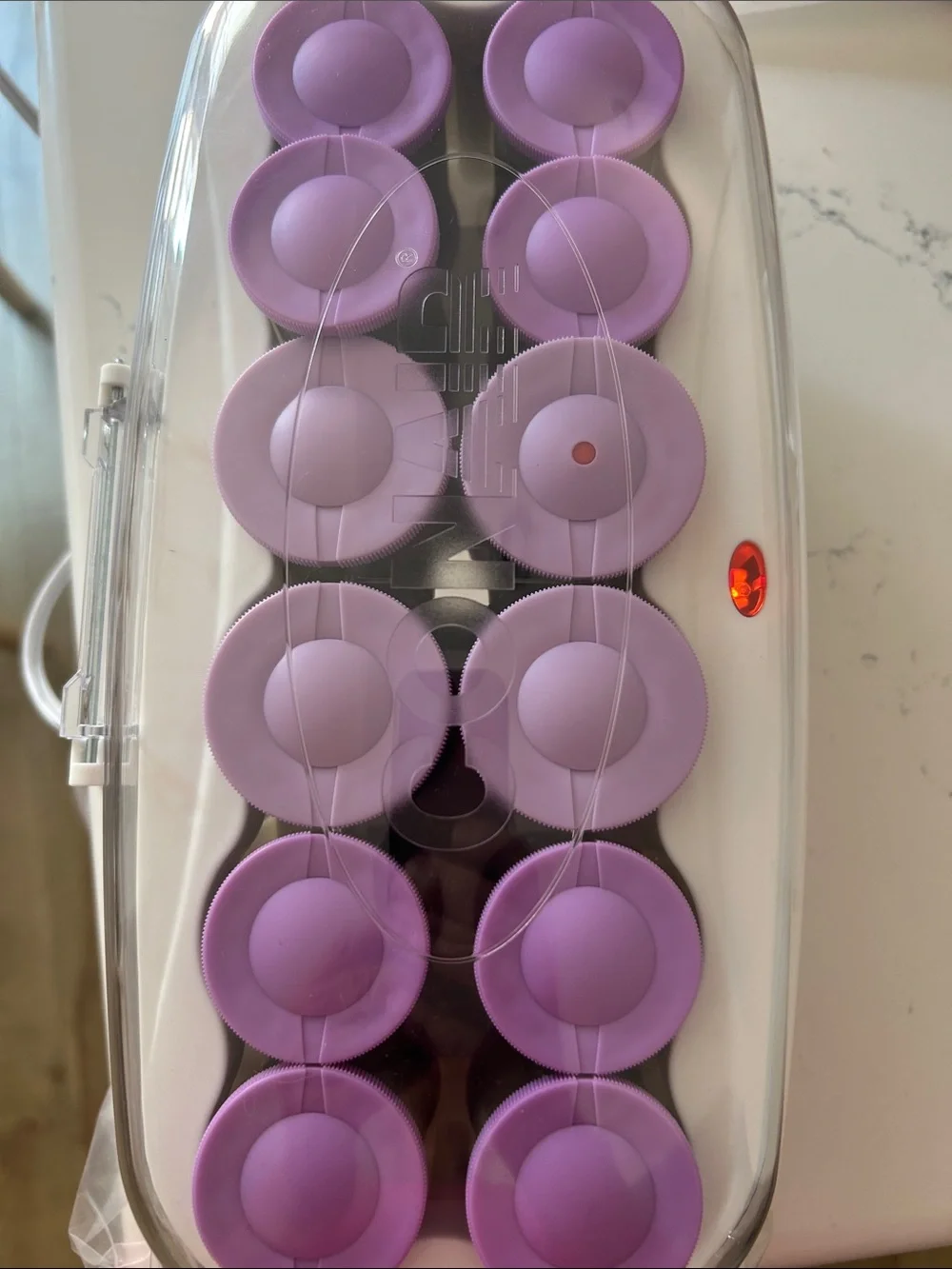 Conair Ceramic Hot Rollers, 13/4 & 11/2 Inch Rollers, Lavender, 12, NWT Open
